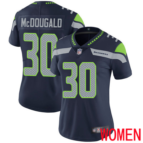 Seattle Seahawks Limited Navy Blue Women Bradley McDougald Home Jersey NFL Football #30 Vapor Untouchable->women nfl jersey->Women Jersey